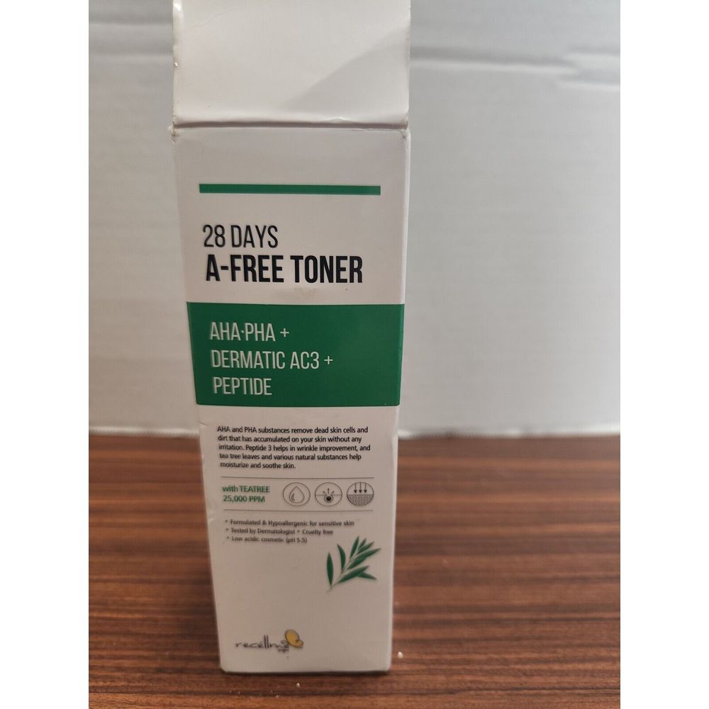 28 DAYS A-FREE TONER AHA-PHA PEPTIDE DERMATIC AC3 MADE IN KOREA / TEATREE 150 ML